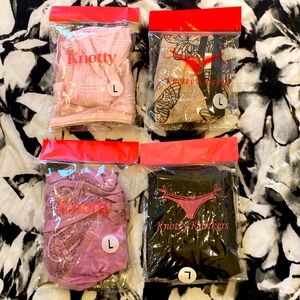 Knotty Knickers 4 cute pairs of panties ‘regular’ cut
